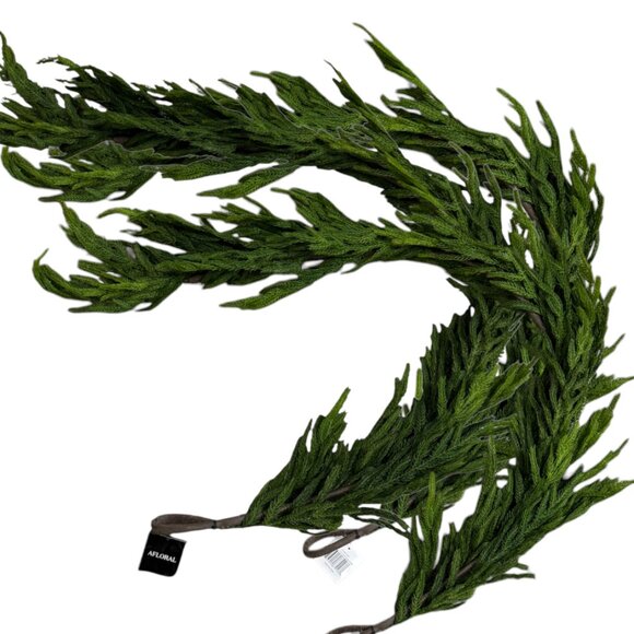 Christmas Norfolk Pine Garland 60in Real Touch Greenery Afloral - PACK OF 3 - Picture 5 of 7